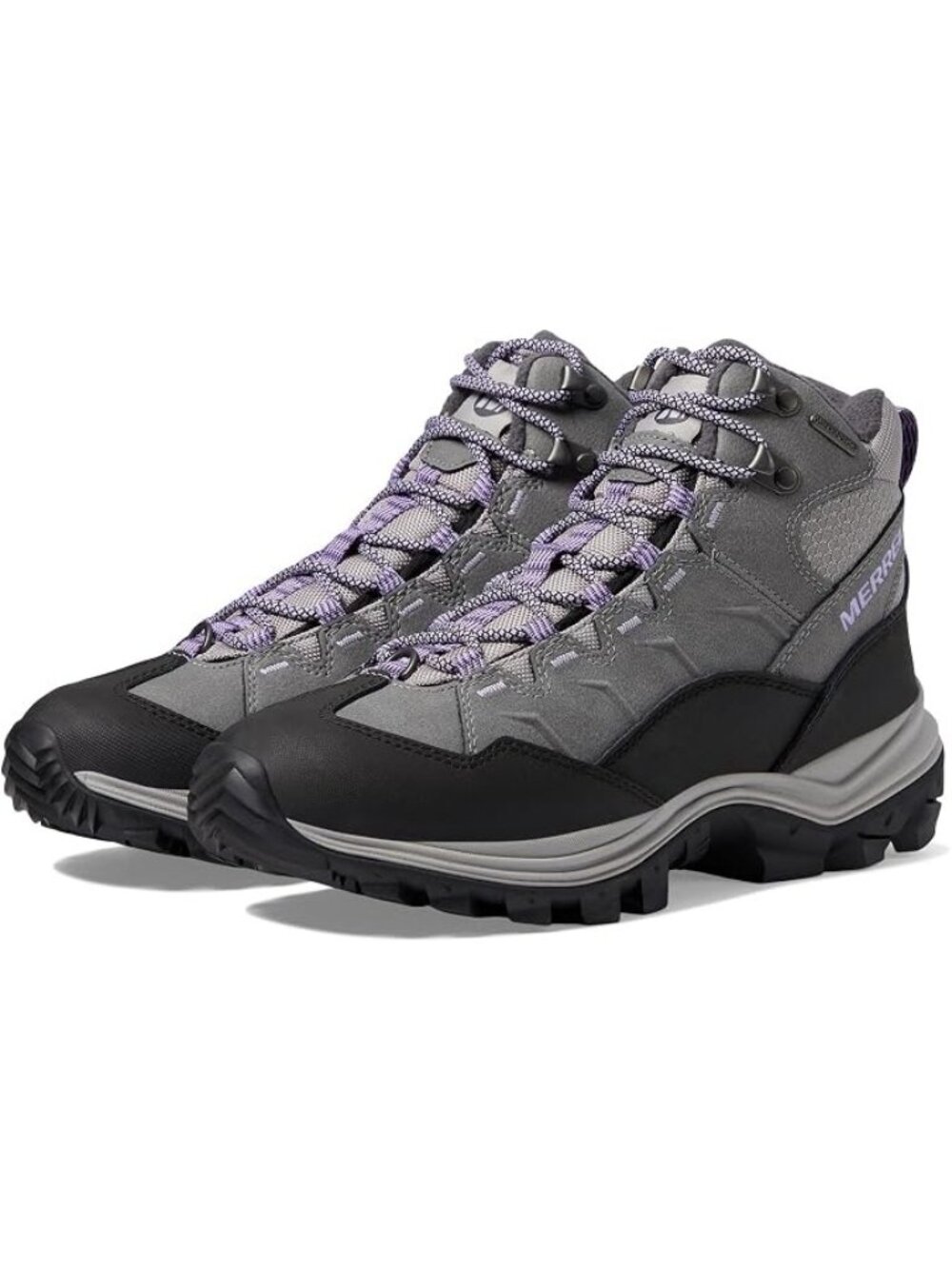 Merrell Womens Thermo Chill Mid Grey Purple Waterproof Hiking Boots Size 11